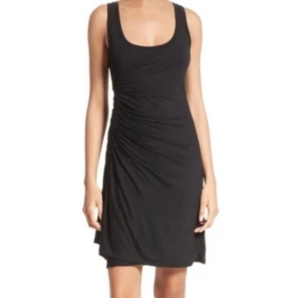 A.L.C Lelah Ruched Mini Tank Dress Scoop Neck Sleeveless Black - Picture 15 of 15